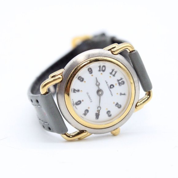 J.B Champion Watch Womens Multi-Tone Stainless Steel Classic Gray Leather Band - Picture 5 of 8